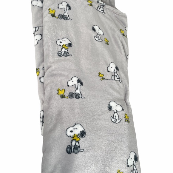 Peanuts Snoopy and Woodstock Throw Blanket, Gray, 50x70 - Picture 3 of 7